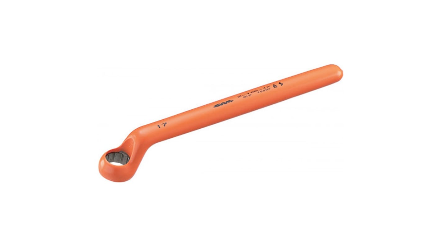 SAM Ring Wrench, 198 mm Overall, 14mm Jaw Capacity, VDE/1000V