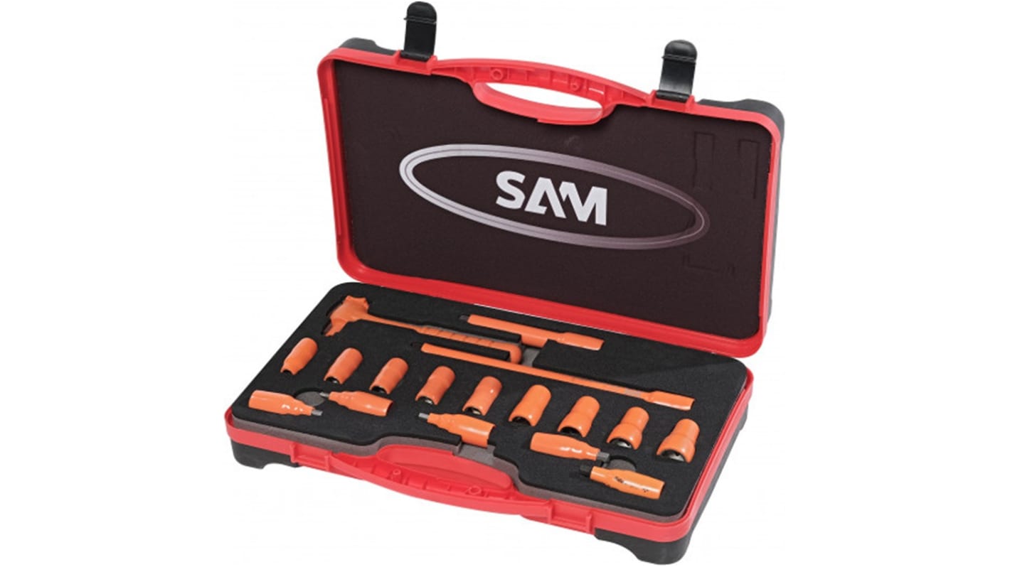 ZJH-J17PCE | SAM 17-Piece Metric 3/8 in Insulated Bit Socket Set with ...