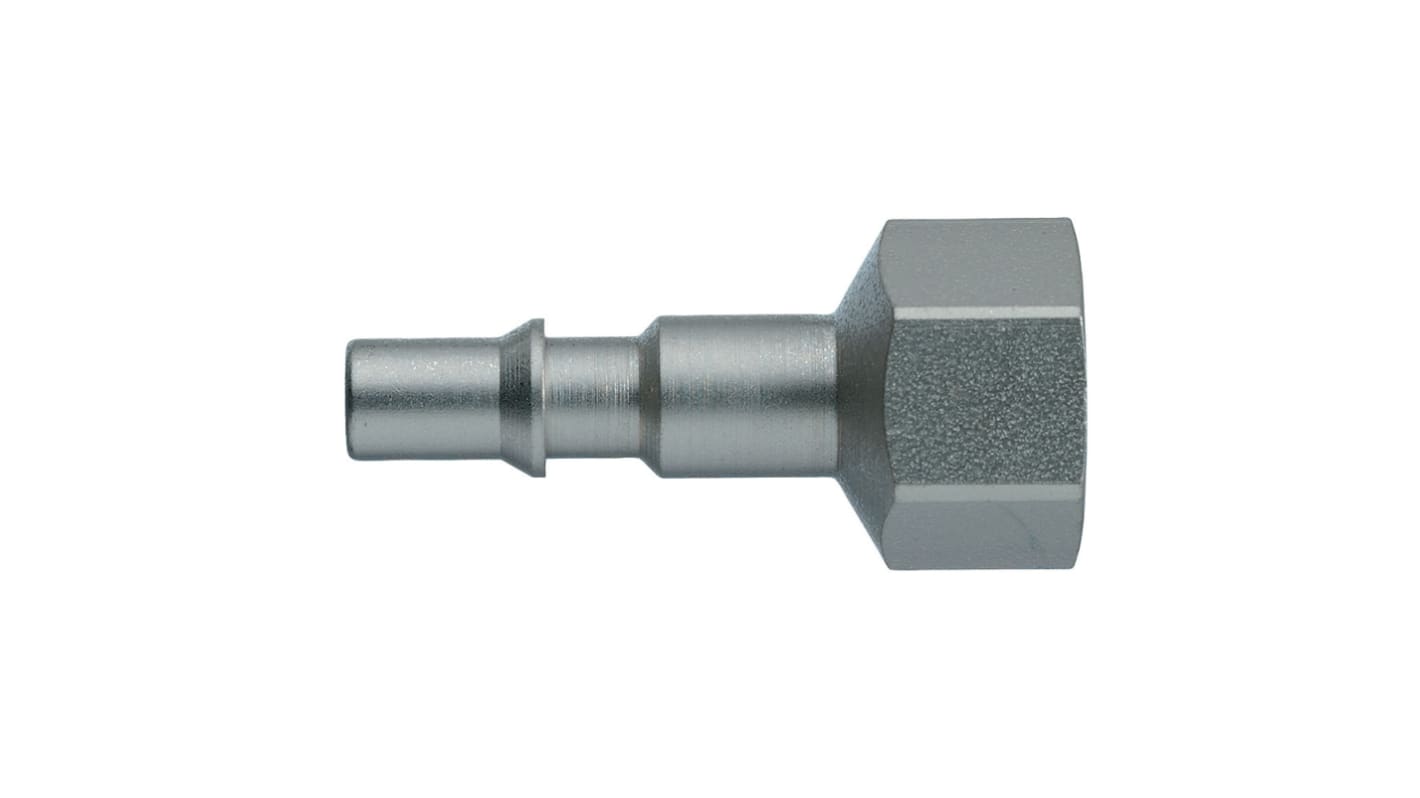 Legris Nickel Plated Steel Female Pneumatic Quick Connect Coupling, BSPP 1/8 in Female Female Thread