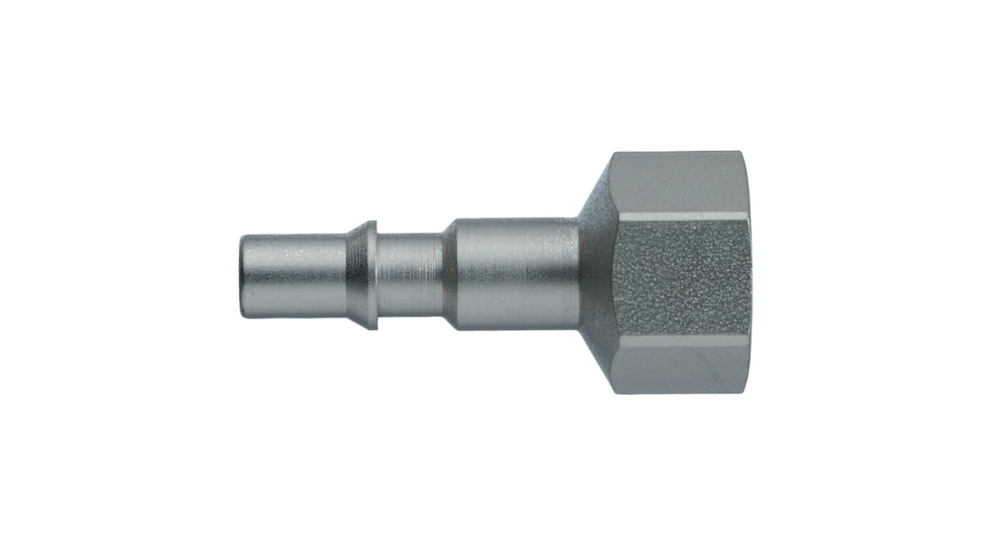 Legris Nickel Plated Steel Female Pneumatic Quick Connect Coupling, 3/8 in Female Female Thread