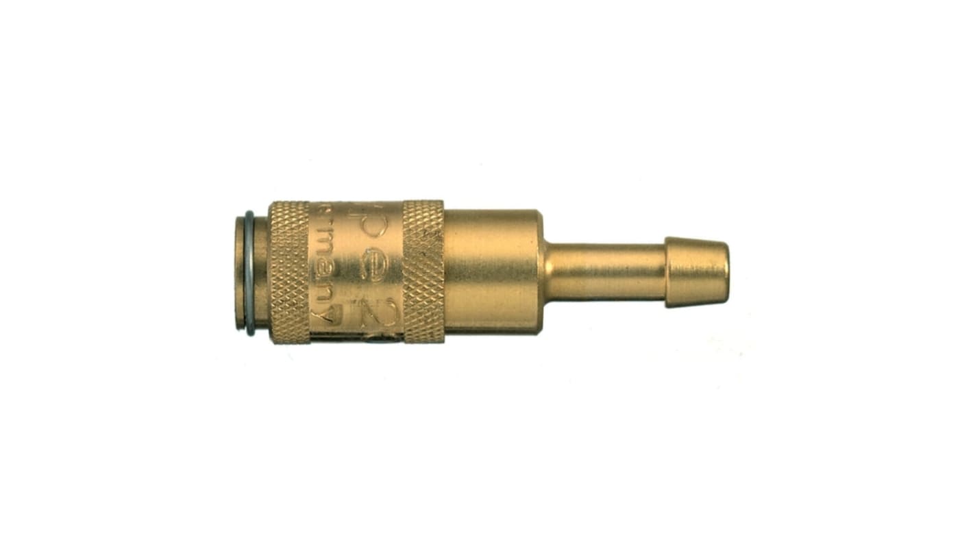 Legris Nickel Plated Brass Female, Male Pneumatic Quick Connect Coupling, 10mm Hose Barb