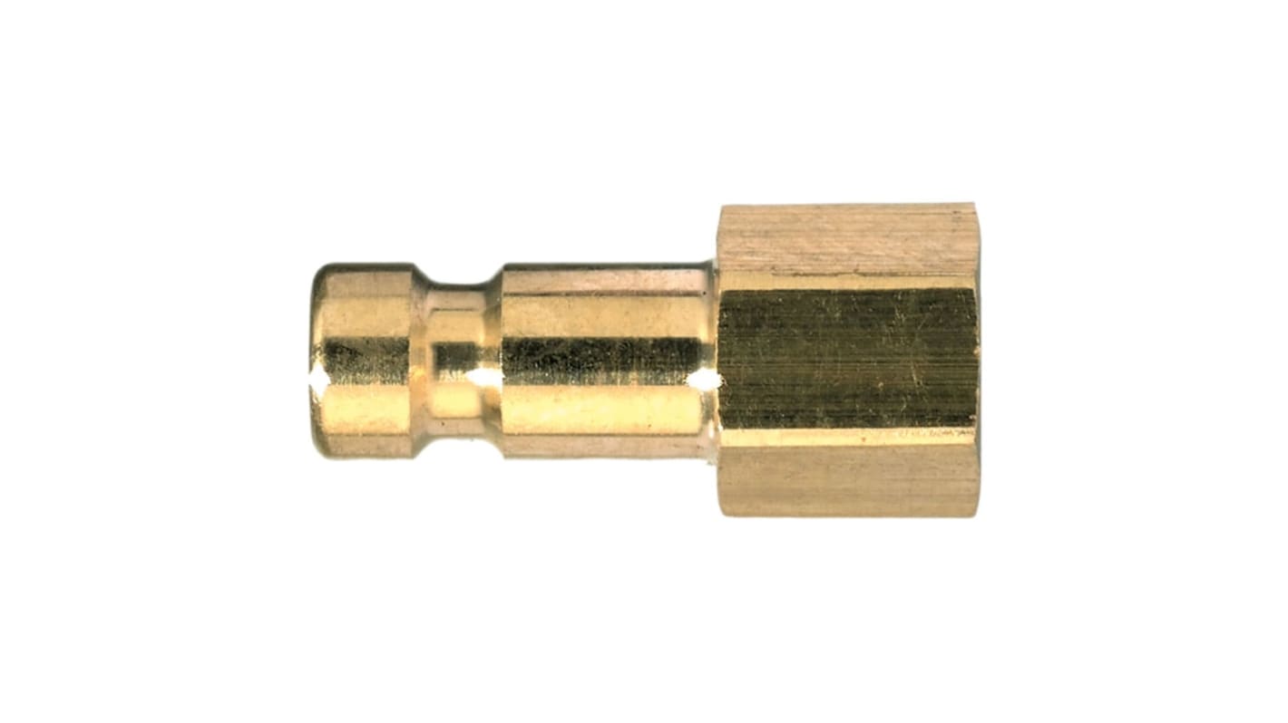 Legris Nickel Plated Brass Female Pneumatic Quick Connect Coupling, 1/8 in Female Female Thread