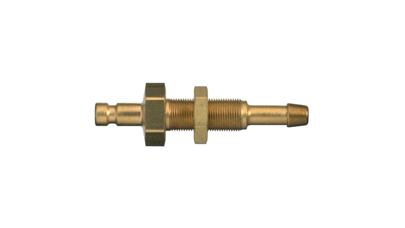 Legris Nickel Plated Brass Female, Male Pneumatic Quick Connect Coupling, Hose Barb