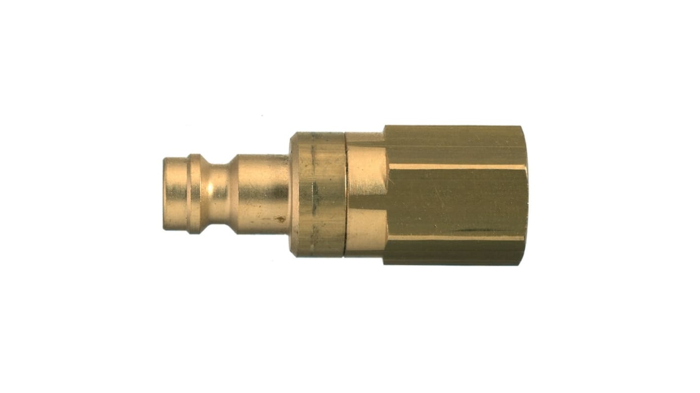 Legris Nickel Plated Brass Female Pneumatic Quick Connect Coupling, 1/8 in Female Female Thread