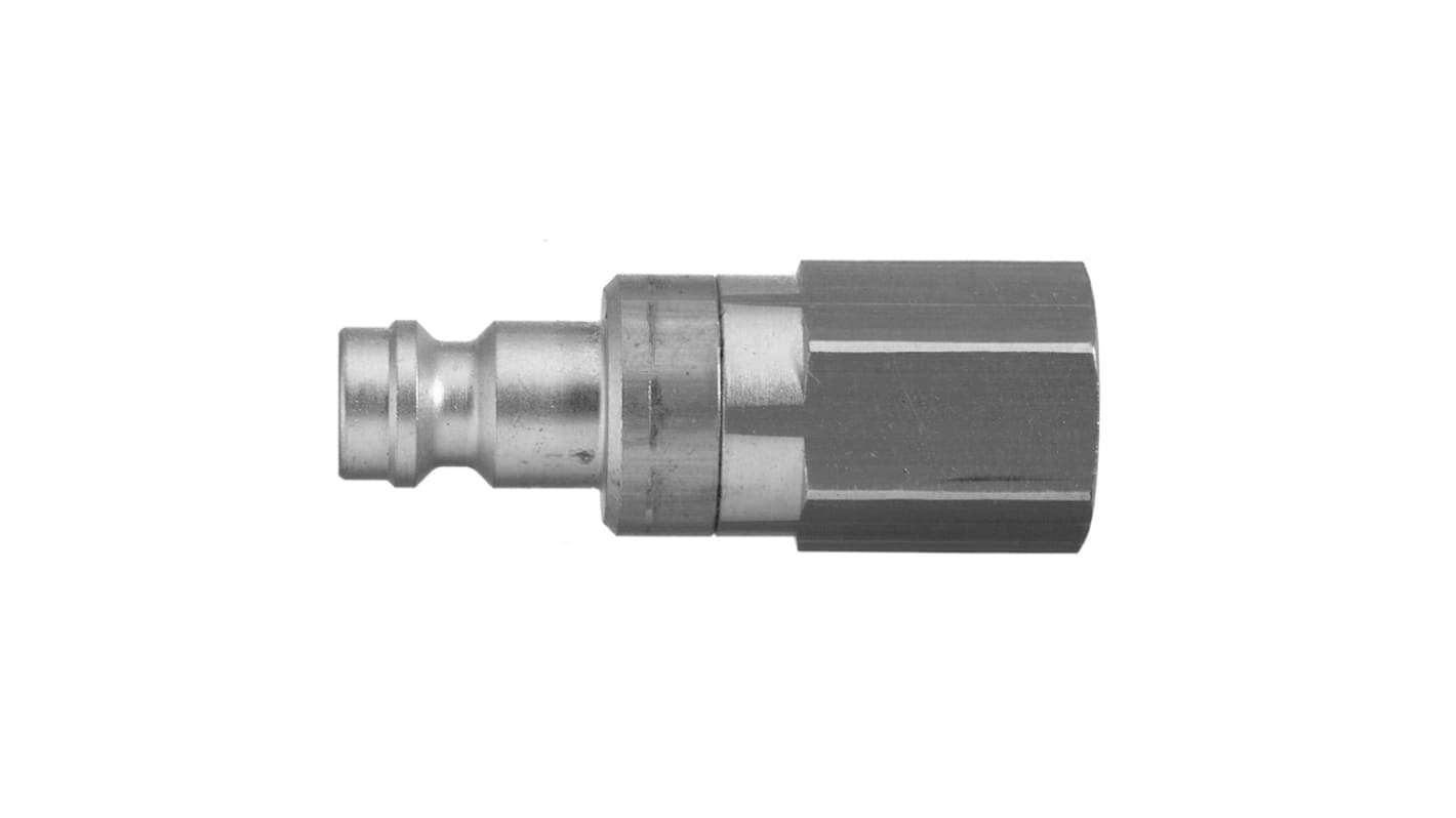 Legris 304 Stainless Steel Female Pneumatic Quick Connect Coupling, 1/4 in Female Female Thread