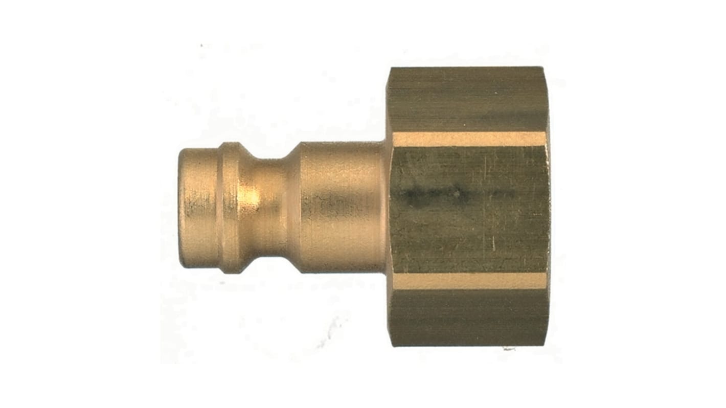 Legris Nickel Plated Brass Female Pneumatic Quick Connect Coupling, 1/8 in Female Female Thread