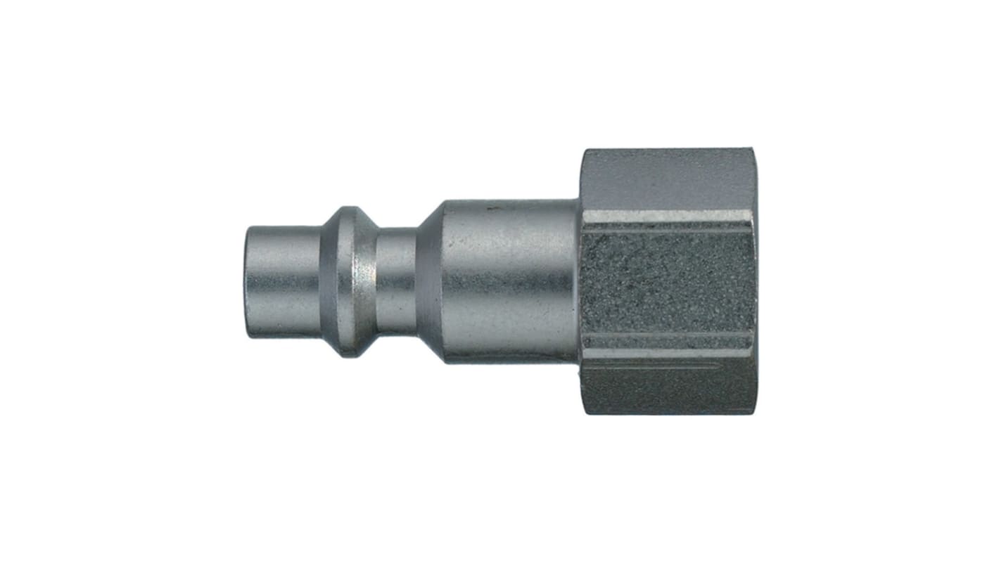 Legris Nickel Plated Steel Female Pneumatic Quick Connect Coupling, BSPP 1/8 in Female Female Thread