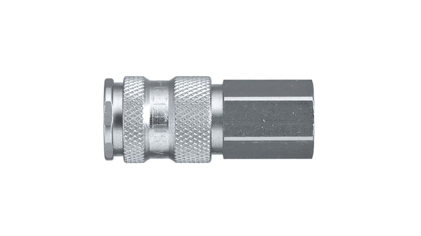 Legris Stainless Steel Female Pneumatic Quick Connect Coupling, 3/8 in Female 23mm Female Thread