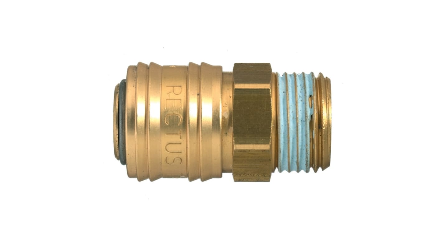 Legris Pneumatische Schnellsteckkupplung Messing, G1/4 Stecker, Male Thread, 25mm Europäisch