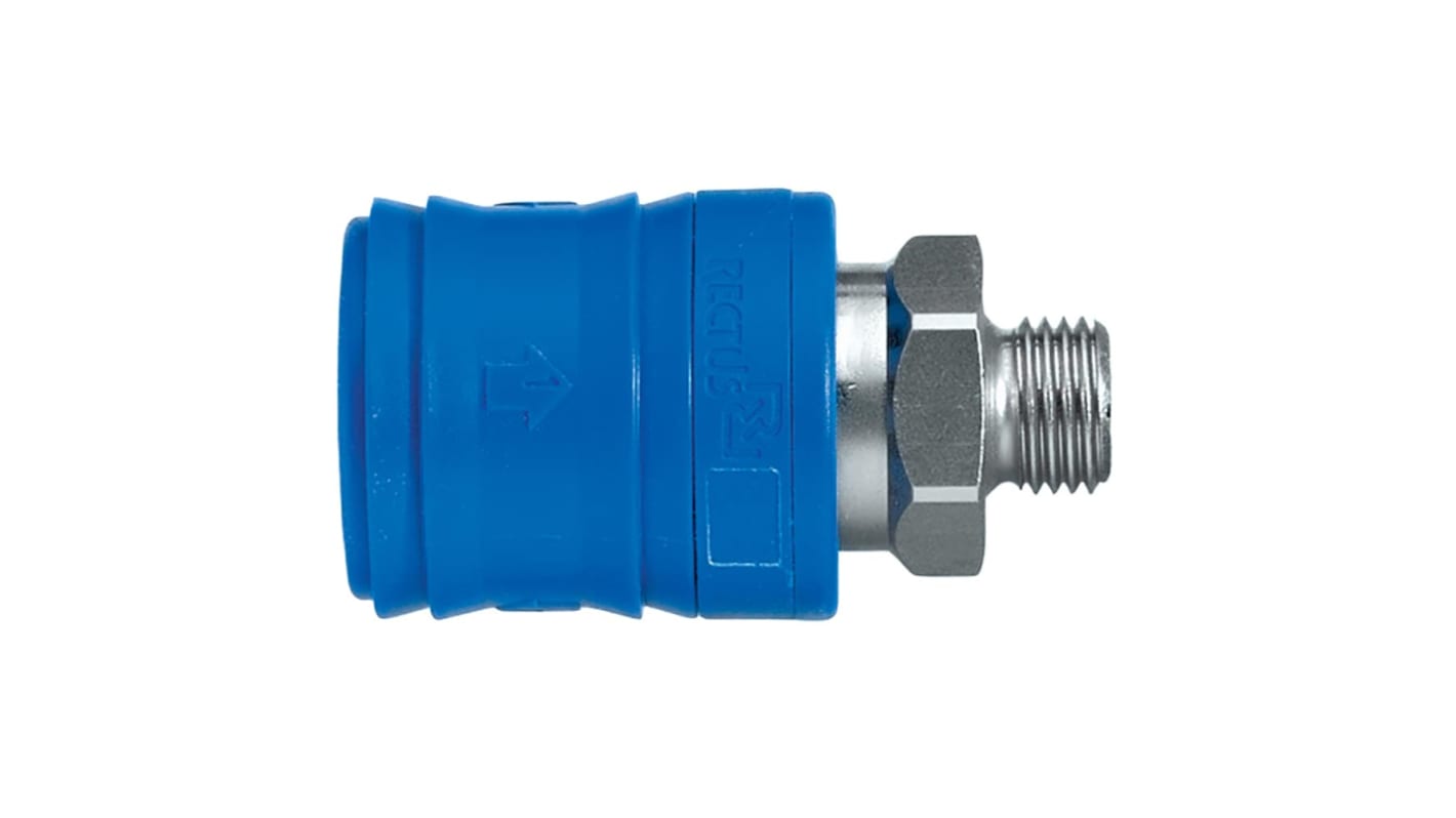 Legris Nickel Plated Brass Male Pneumatic Quick Connect Coupling, G 1/4 Male 31mm Male Thread