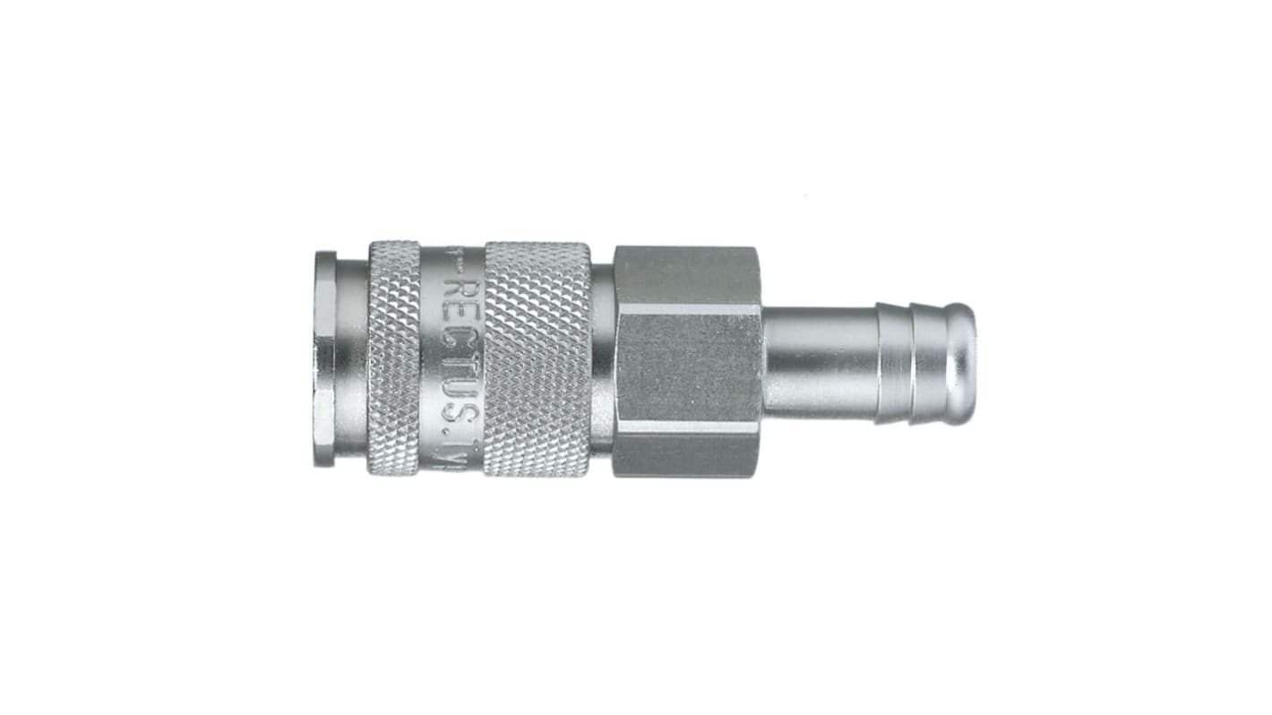 Legris Pneumatische Schnellsteckkupplung Messing vernickelt, Schlauchkupplung, 27mm Europäisch, Rectus-Profil