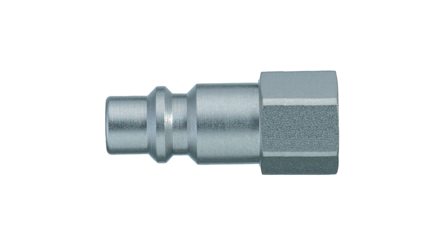 Legris Nickel Plated Steel Female Pneumatic Quick Connect Coupling, BSPP 1/8 in Female Female Thread