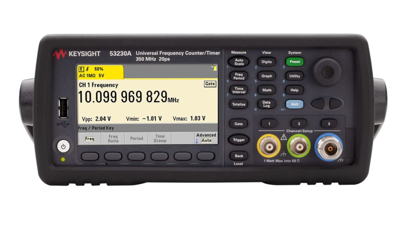 Keysight Technologies 53230A Frequency Counter, 350MHz Max, 12 digits/s Resolution