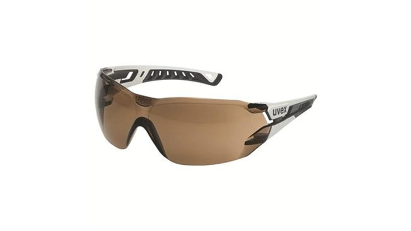 Uvex 9128 Anti-Mist UV Safety Glasses, Brown PC Lens