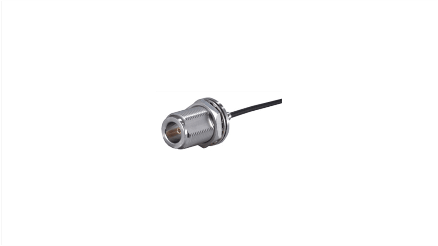 Conector coaxial Huber+Suhner 24_N-50-2-117/133_NE, Conector hembra, Recto, Impedancia 50Ω, Montaje de Cable,