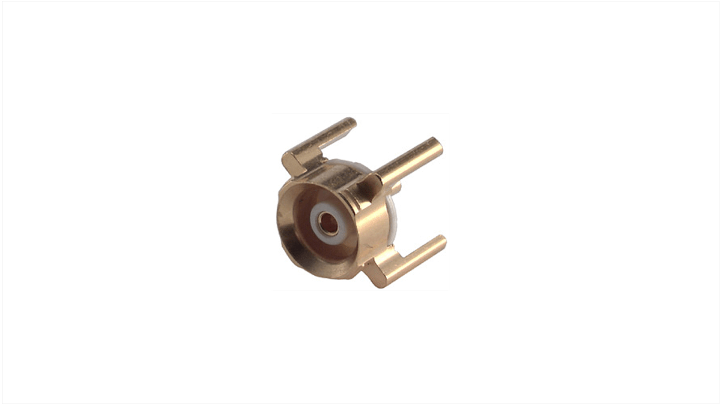 Huber+Suhner 82_MMB Series Socket Through Hole Coaxial PCB Connector, 50Ω, Solder Termination, Straight Body