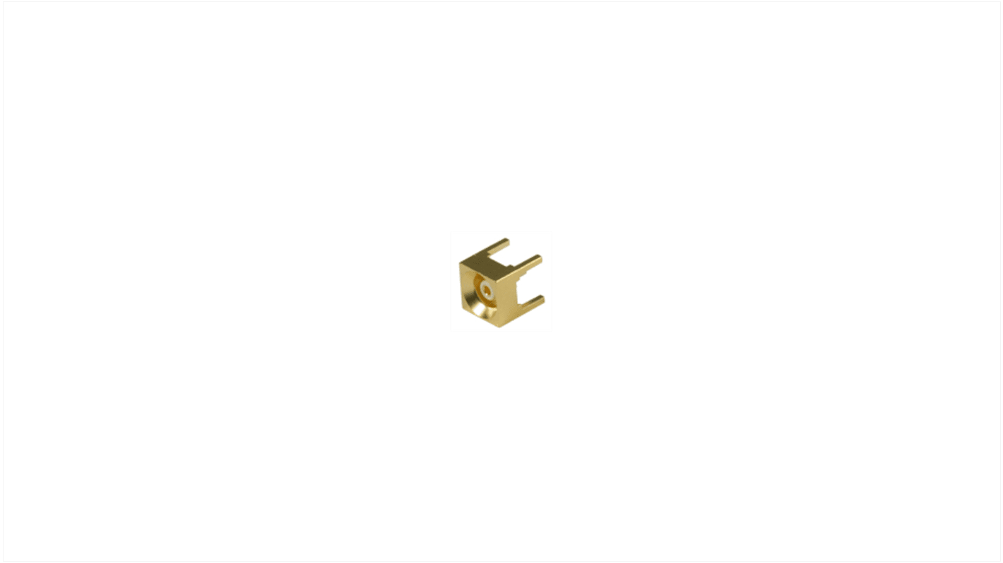 Huber+Suhner 82_MMB Series Socket Through Hole Coaxial PCB Connector, 50Ω, Solder Termination, Straight Body