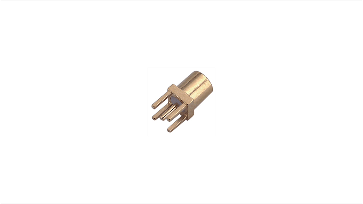 Connecteur coaxial PCB Huber+Suhner Femelle Droit, raccordement Traversant 50Ω Montage sur CI