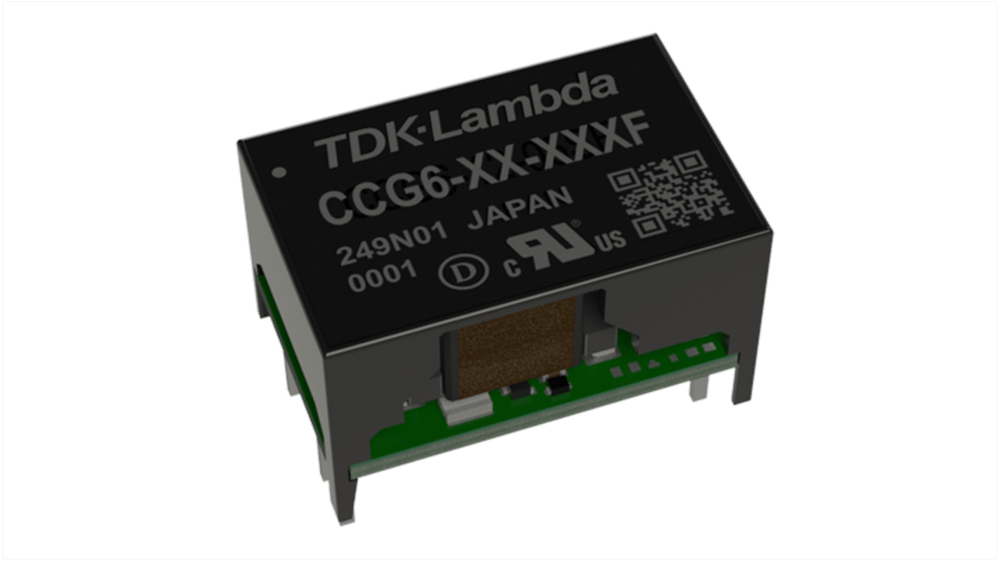 Przetwornica DC-DC, 6W, Uwe 9 → 36 V prądu stałego, Uwy ±12V dc, Iwy ±0.25A, TDK-Lambda