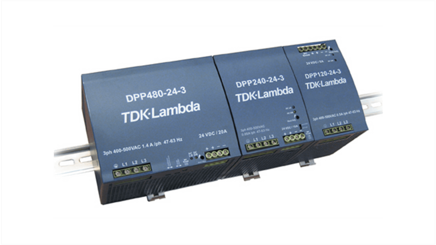 TDK-Lambda DPP120 - 960 DIN-Schienen Netzteil 240W, 340 → 575V ac, 24V dc / 10A