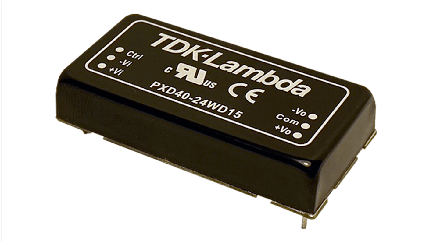 TDK PXD40 DC/DC-Wandler 40W 24 VDC IN, 12V dc OUT / 3.333A PCB-Montage