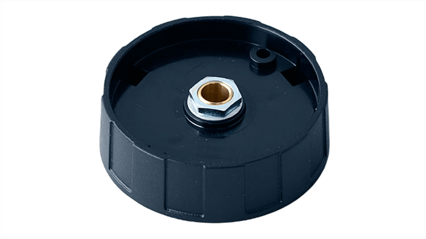 OKW 50mm Black Potentiometer Knob for 45295in Shaft Round Shaft, A2550060