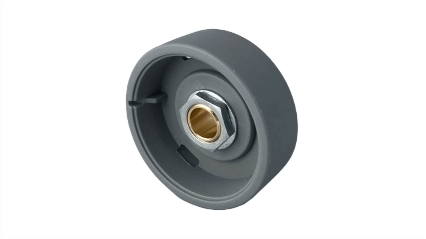 OKW 33mm Grey Potentiometer Knob for 6mm Shaft Round Shaft, B8033068