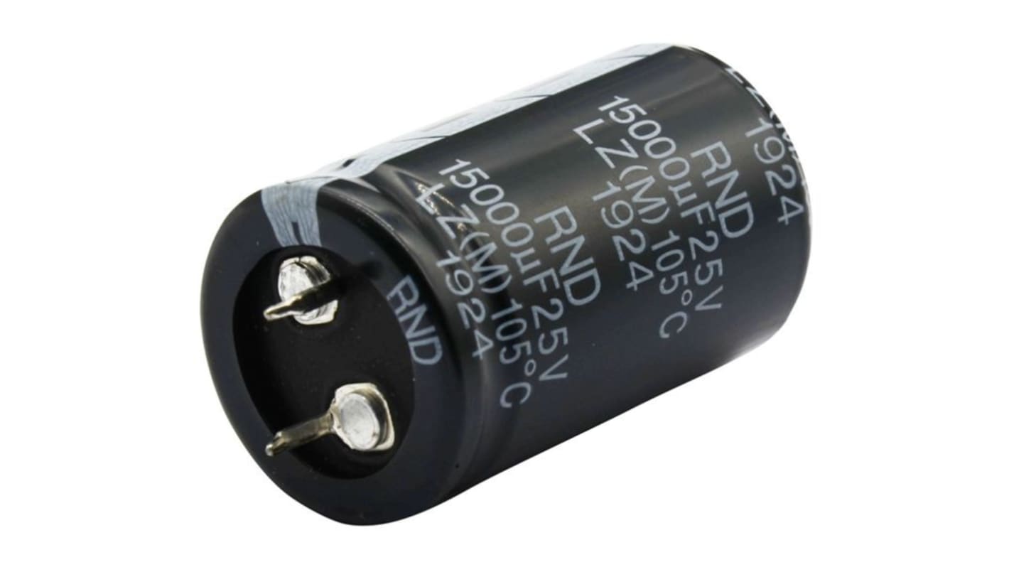 Condensador electrolítico RND, 3300μF, 100V dc, de encaje a presión, 25 x 50mm