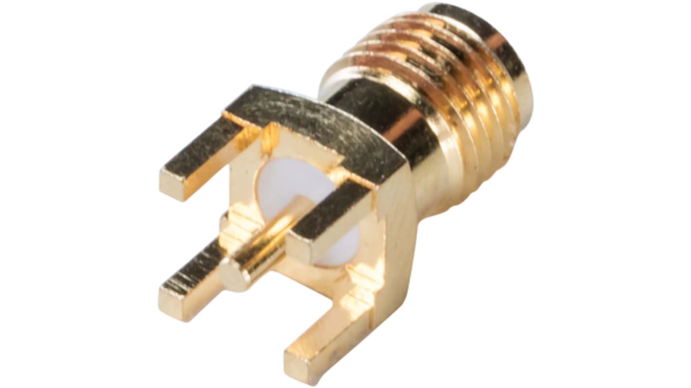 Conector SMA RND RND 205-00505, Hembra, Recto, Impedancia 50Ω, Montaje de Cable, Terminación de Crimpado