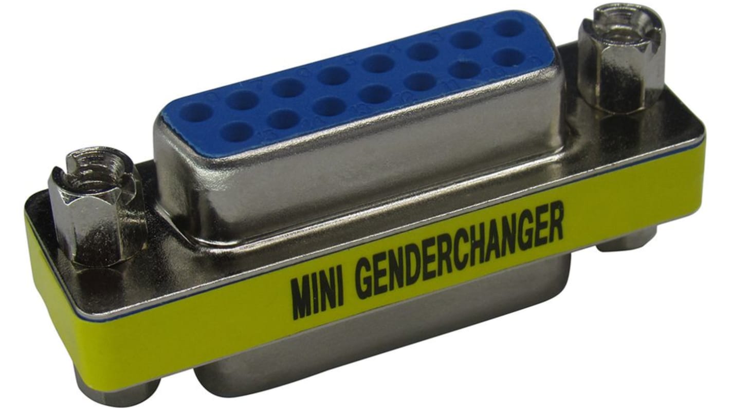 Mini gender changer DB15 f-f