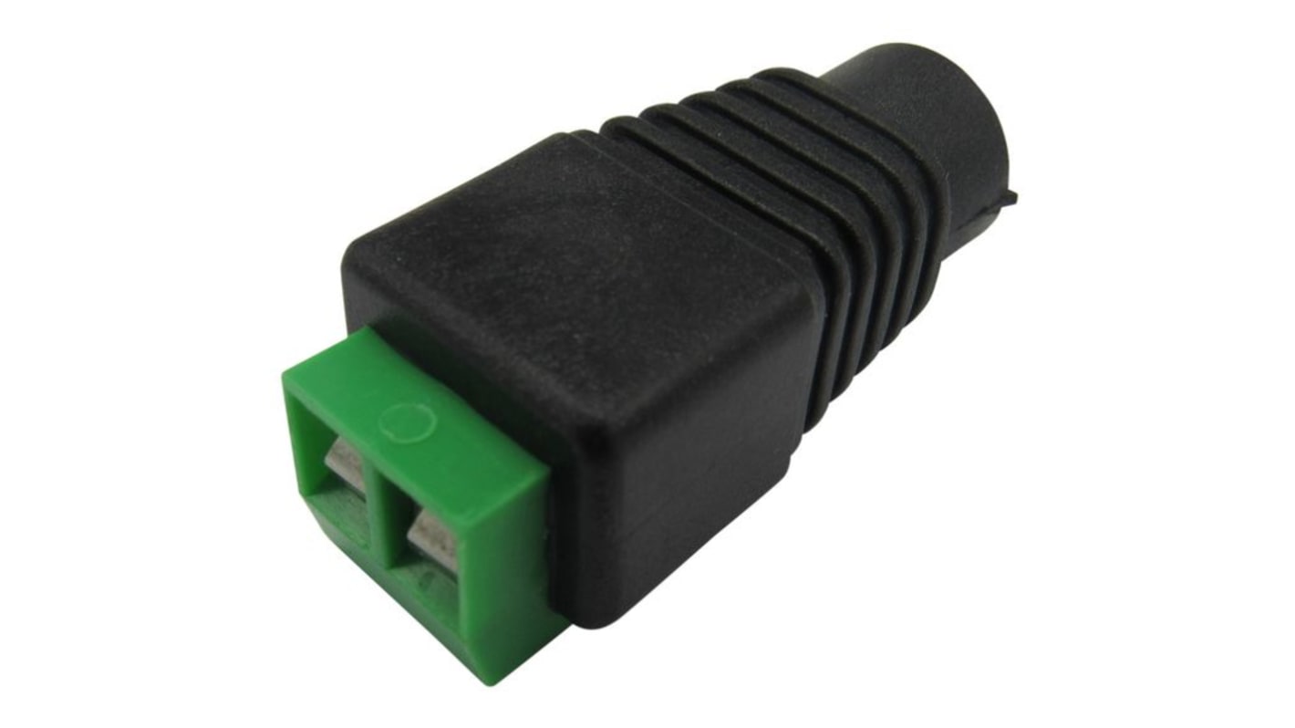 Conector DC macho, RND RND 205, Ø int. 2.1mm, Ø ext. 5.5mm, Montaje de Cable, 12 V