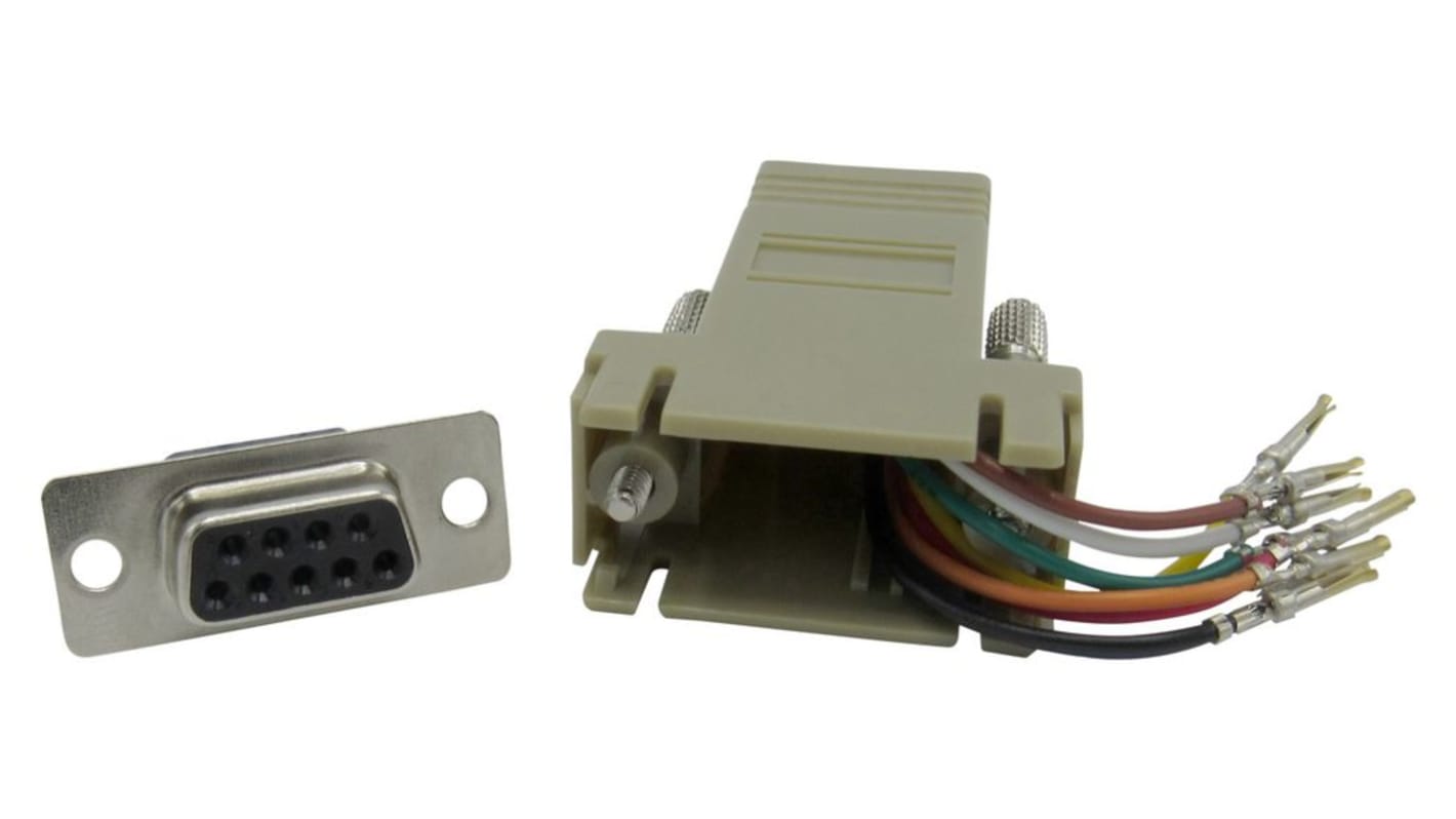 Adaptador D-Sub RND de RJ45 Hembra a D-Sub de 9 vías Hembra