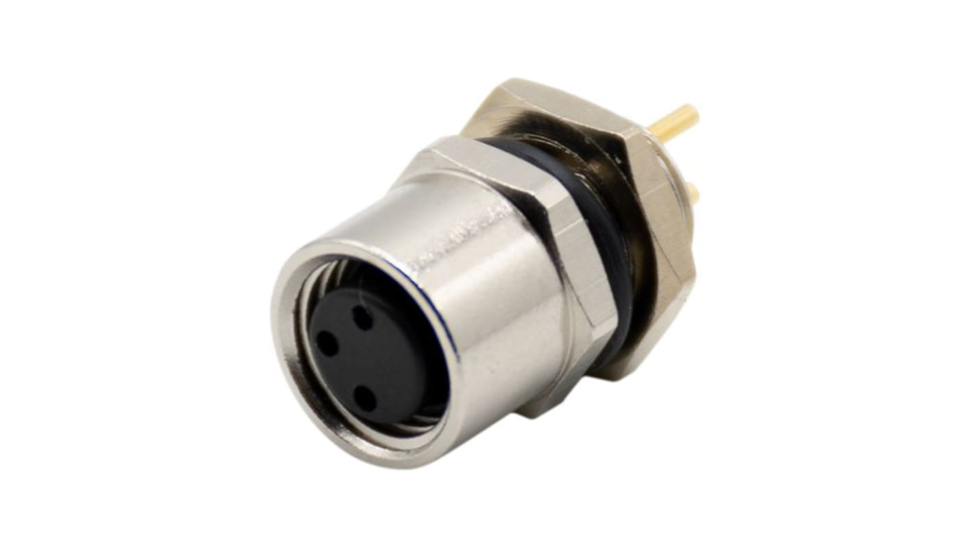 RND Connector, 3 Contacts, Panel Mount, M8 Connector, Socket, Female, IP67, RND 205 Series