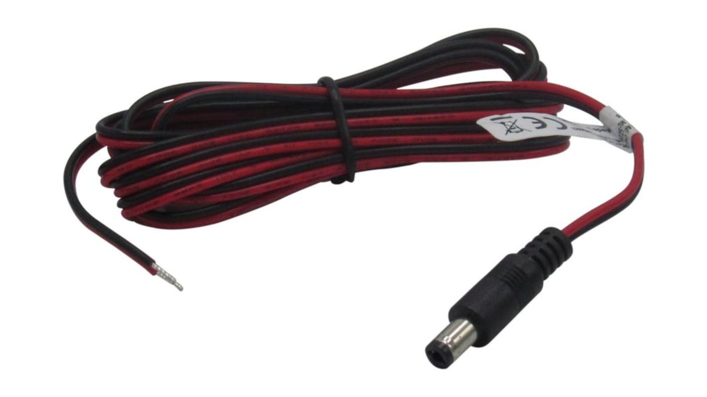 Cable RND de 2m, con. A Conector DC macho, macho, con. B Extremo libre