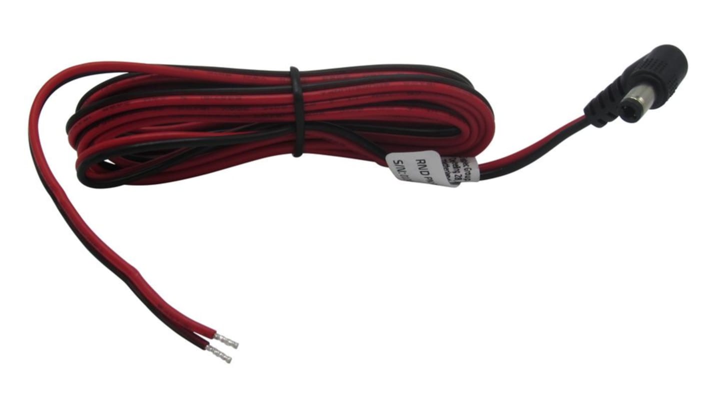 Cable RND de 2m, con. A Conector DC macho, macho, con. B Extremo libre