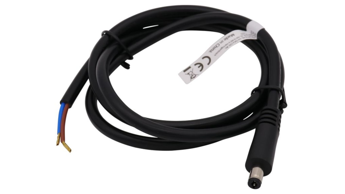 Cable RND de 500mm, con. A Conector DC macho, macho, con. B Extremo libre