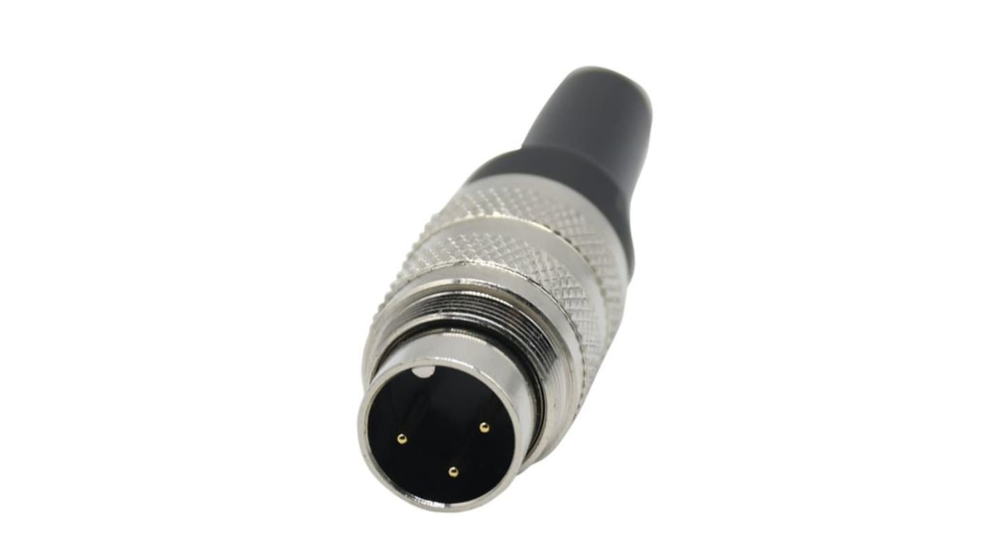 RND Connector, 3 Contacts, Cable Mount, M16 Connector, Plug, Male, IP67, RND 205 Series