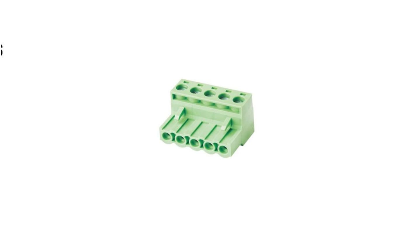 RND 5mm Pitch 10 Way Pluggable Terminal Block, Header, Cable Mount, Screw Termination