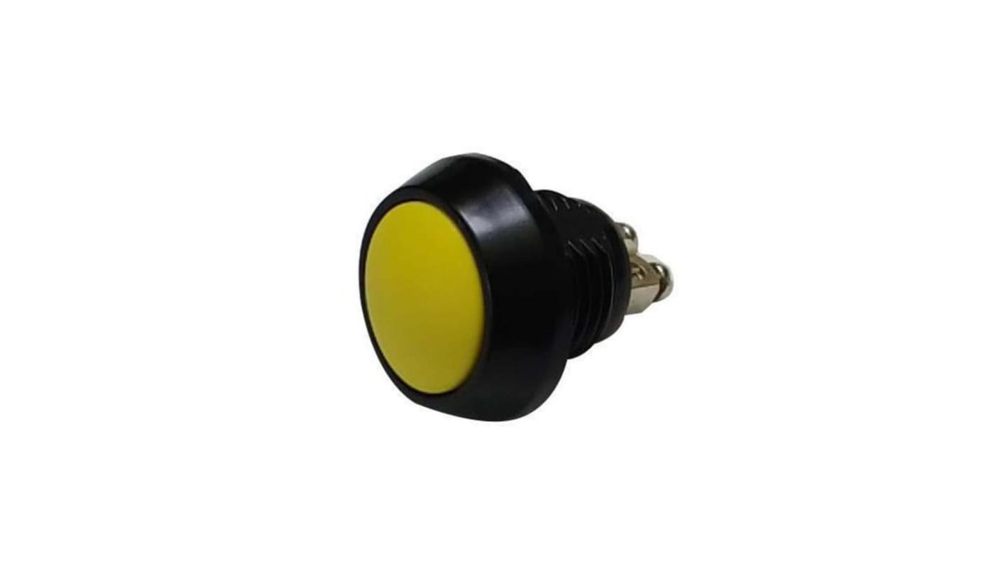 RND RND 210 Series Vandal Proof Push Button Switch, (On)-Off, Panel Mount, 12mm Cutout, SPST, 36V dc, IP65