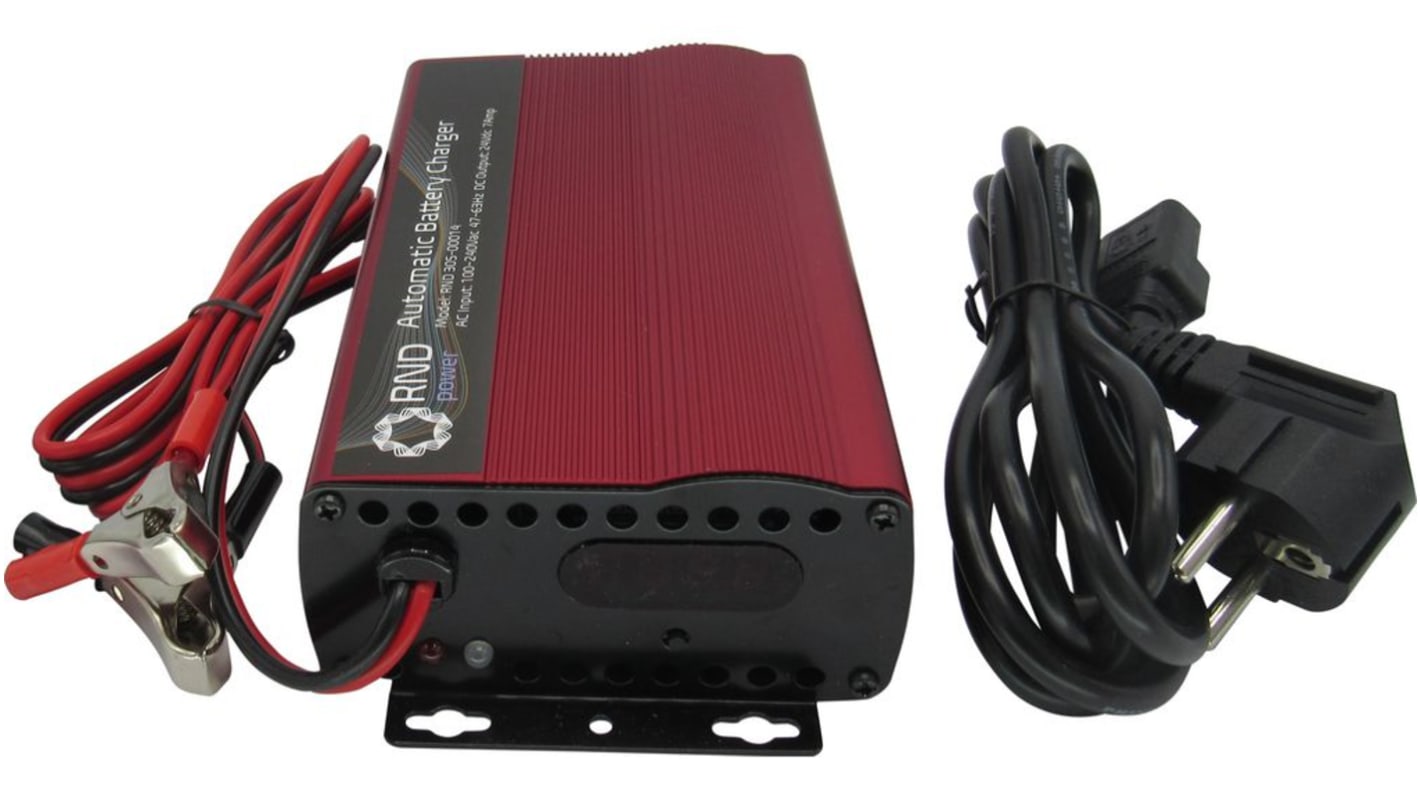 RND RND 305-00014 Battery Charger For Lead Acid 24 V 1 Cell with DE Type F (CEE 7/4) Plug plug