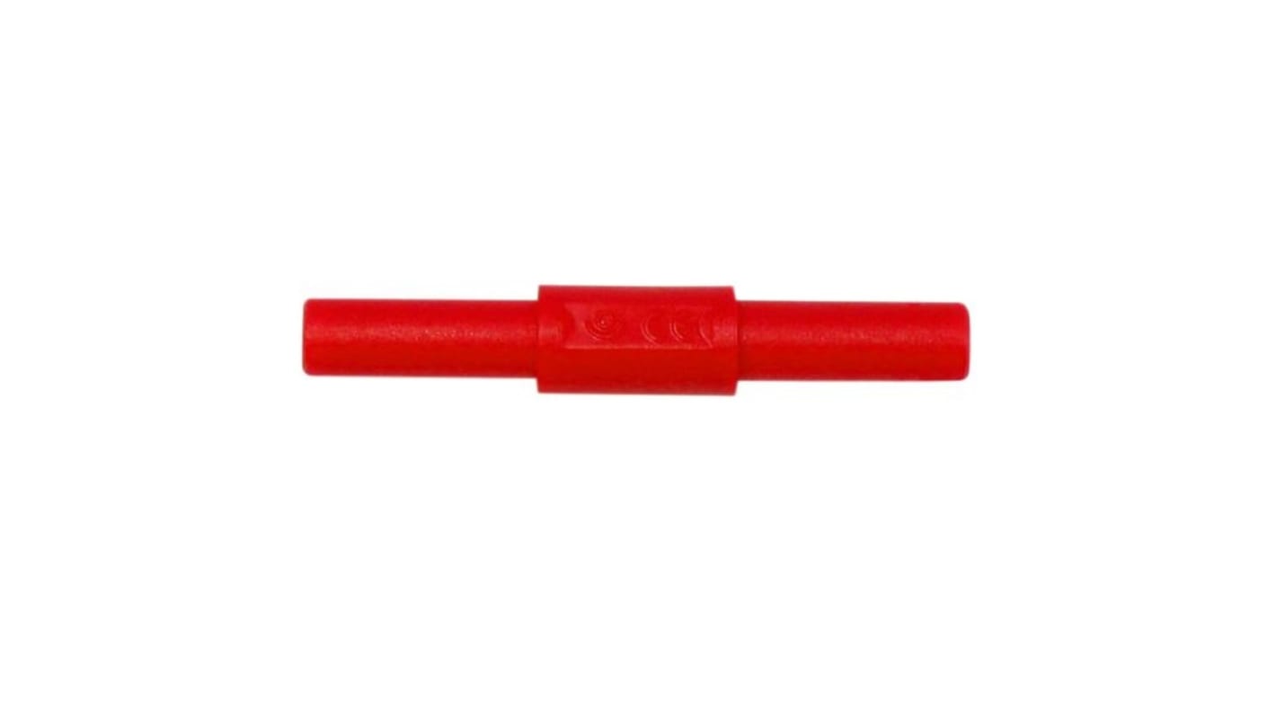 4 mm banana socket coupler, red