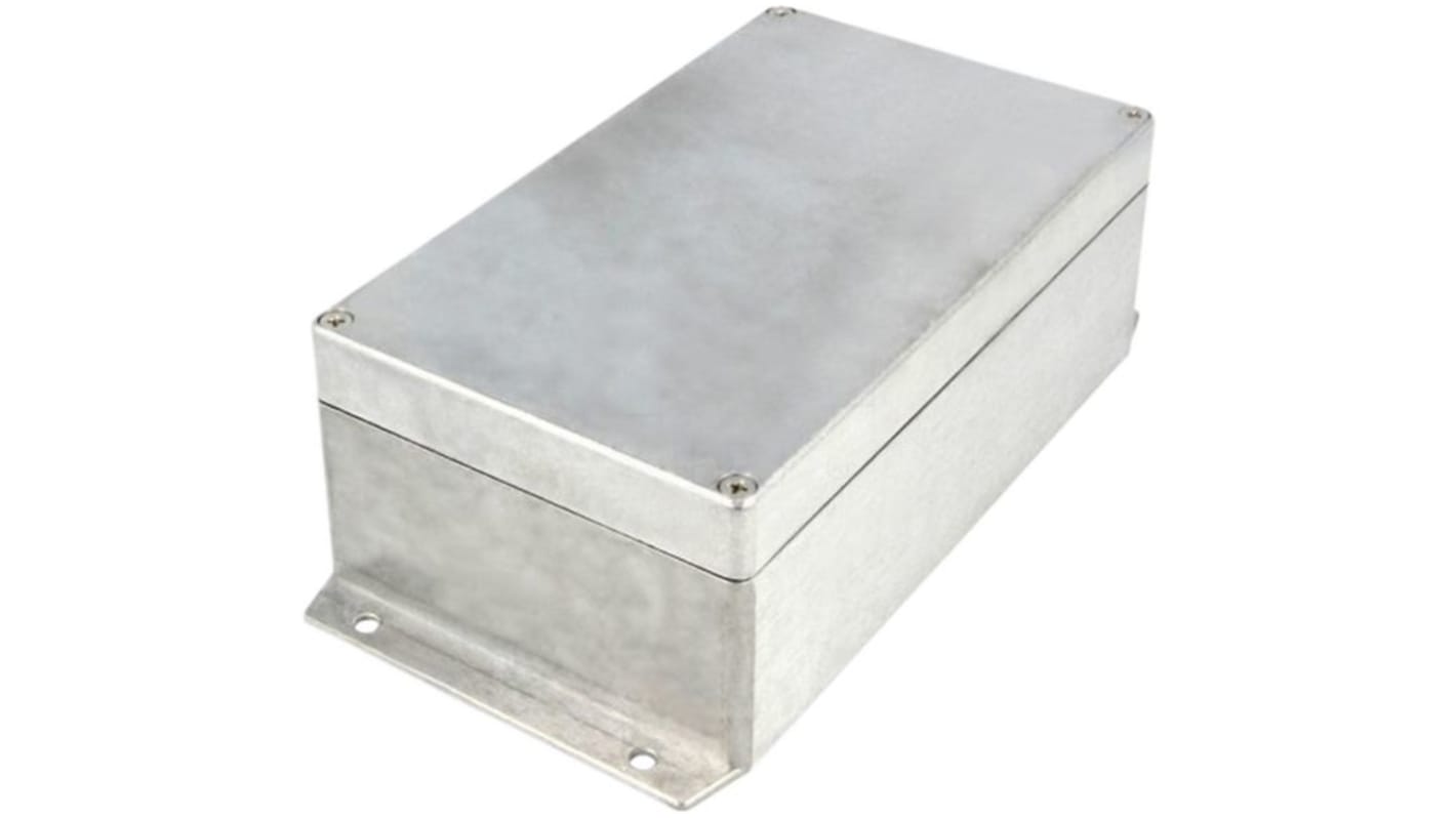 RND RND 455 Series Aluminium Aluminium Alloy Enclosure, IP65, Flanged, Aluminium Lid, 200 x 120 x 75mm