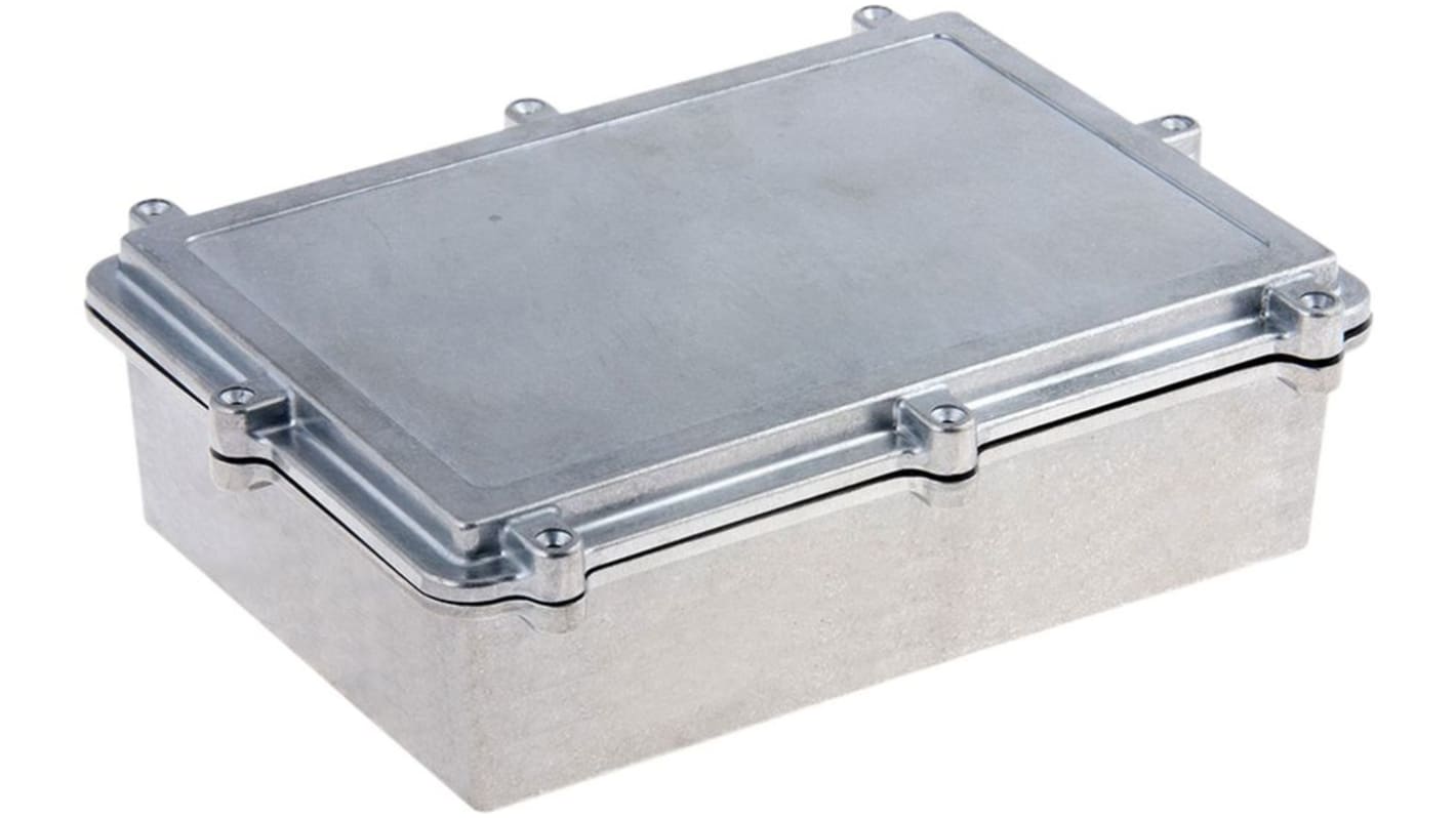 RND RND 455 Series Aluminum (Anodized) Aluminium Alloy Enclosure, IP67, Aluminum (anodized) Lid, 262 x 182 x 90mm