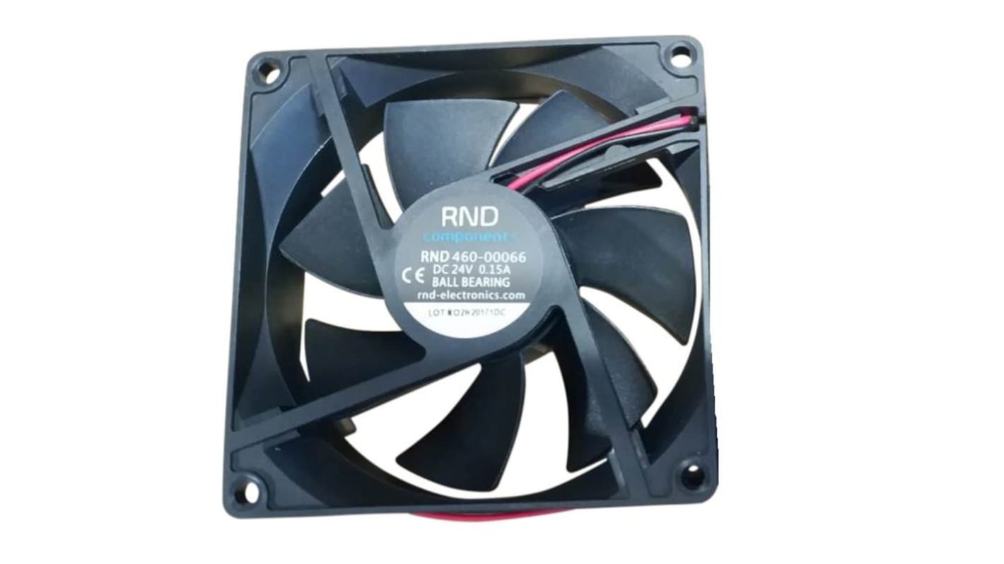 Ventilador Axial RND de 92 x 92 x 25mm, 24 V CC, 3.6W, caudal 58.29cfm