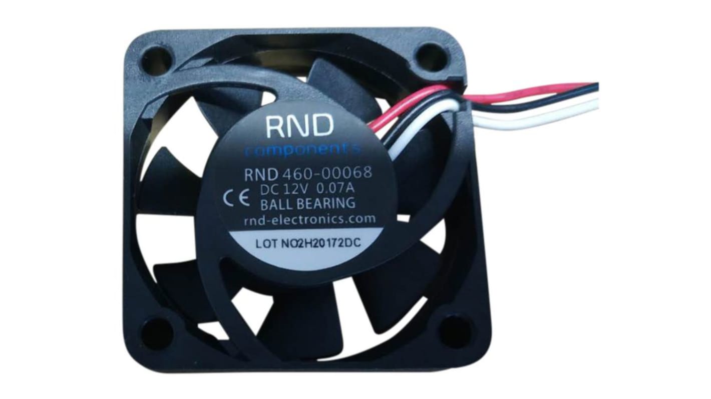 Ventilador Axial RND de 40 x 40 x 10mm, 12 V CC, 840mW, caudal 7.24cfm