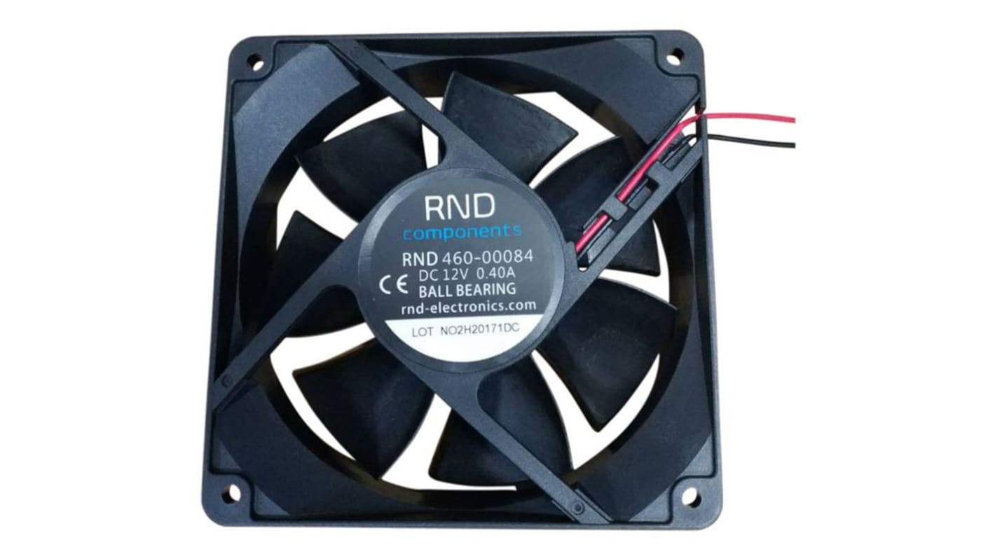 Ventilador Axial RND de 120 x 120 x 30mm, 12 V CC, 4.8W, caudal 114.7cfm