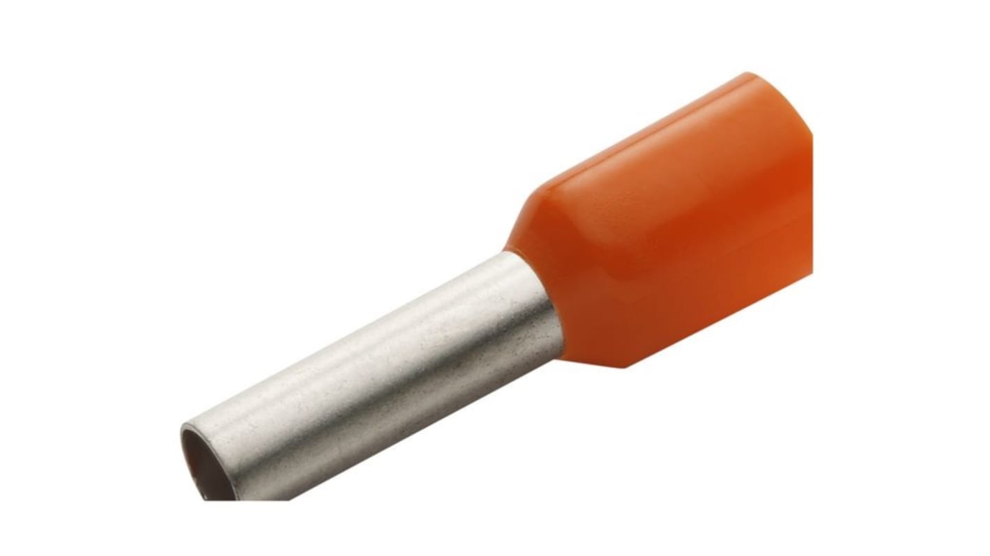 Embout de câblage RND série RND 465, Orange, longueur 14mm