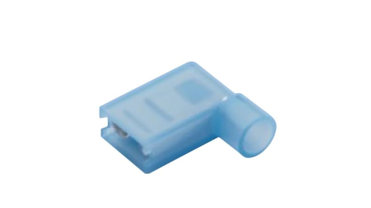 Blade receptacle blue 6.3x0.8mm, angled