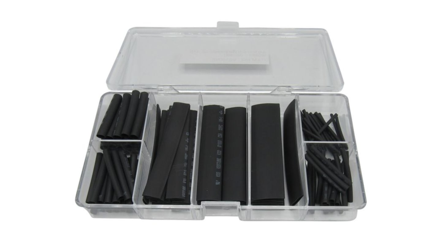 Heat Shrink Tubing Assortment, 2:1, 100