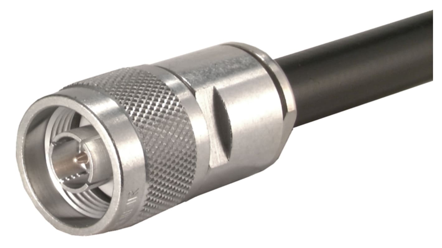 Huber+Suhner 11_N Series, Plug Cable Mount, IDC Circular Coaxial Connector, Crimp Termination, Straight Body